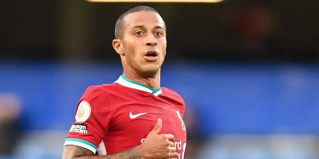 Thiago produces outrageous touch and pass during Liverpool training session