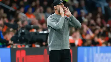 Jurgen Klopp Germany squad: Jurgen Klopp shouting on the touchline during a match