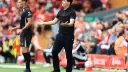 Andoni Iraola Liverpool start: Andoni Iraola gesturing on the touchline during a Premier League match.